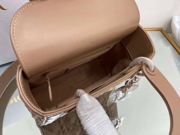 1:1 Replica Christian Dior Medium Lady Bag Cannage with Beaded Motif, Brown, For Women Women’s Handbags, Crossbody Bags, 20cm CD