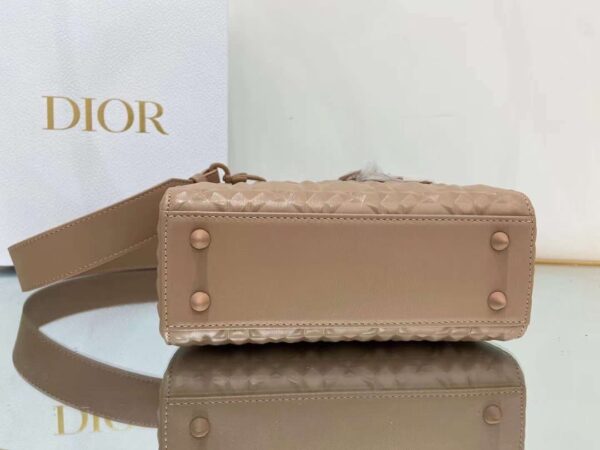 1:1 Replica Christian Dior Medium Lady Bag Cannage with Beaded Motif, Brown, For Women Women’s Handbags, Crossbody Bags, 20cm CD