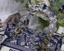 1:1 Replica Christian Dior Medium Lady D-Lite Bag Blue, For Women, Women’s Handbags 24cm/9.5in CD M0565ORGO_M928