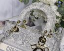 1:1 Replica Christian Dior Medium Lady D-Lite Bag Grey, For Women, Women’s Handbags 24cm/9.5in CD