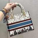 1:1 Replica Christian Dior Medium Lady D-Lite Bag Latte Multicolor Dior Constellation Embroidery, Latte, For Women Women's Handbags, Crossbody Bags, 24cm CD M0565ORHP_M941