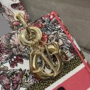 1:1 Replica Christian Dior Medium Lady D-Lite Bag Multicolor Butterfly Embroidery, Red/Latte, For Women Women's Handbags, 24cm CD M0565ORHQ_M884