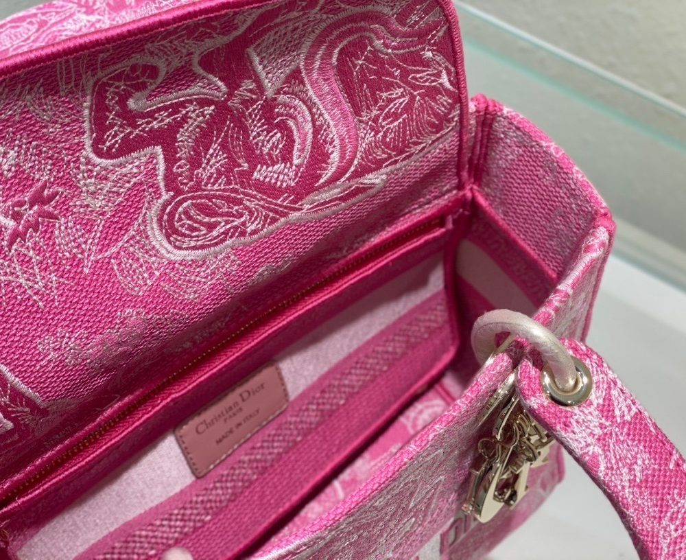 1:1 Replica Christian Dior Medium Lady D-Lite Bag Pink, For Women, Women’s Handbags 24cm/9.5in CD M0565OROC_M956