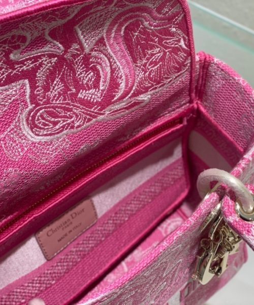 1:1 Replica Christian Dior Medium Lady D-Lite Bag Pink, For Women, Women’s Handbags 24cm/9.5in CD M0565OROC_M956