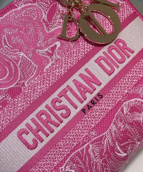 1:1 Replica Christian Dior Medium Lady D-Lite Bag Pink, For Women, Women’s Handbags 24cm/9.5in CD M0565OROC_M956