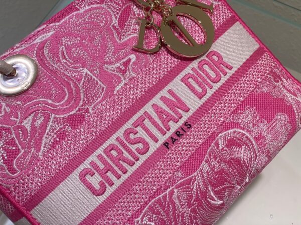 1:1 Replica Christian Dior Medium Lady D-Lite Bag Pink, For Women, Women’s Handbags 24cm/9.5in CD M0565OROC_M956