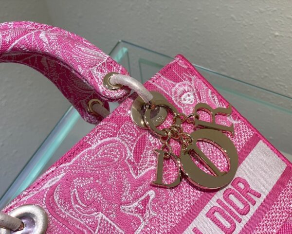 1:1 Replica Christian Dior Medium Lady D-Lite Bag Pink, For Women, Women’s Handbags 24cm/9.5in CD M0565OROC_M956