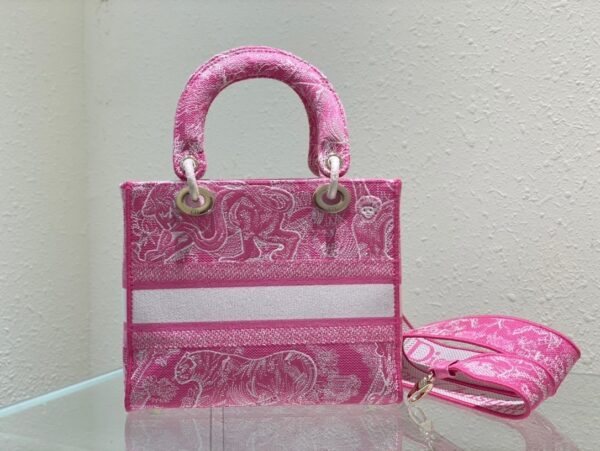 1:1 Replica Christian Dior Medium Lady D-Lite Bag Pink, For Women, Women’s Handbags 24cm/9.5in CD M0565OROC_M956