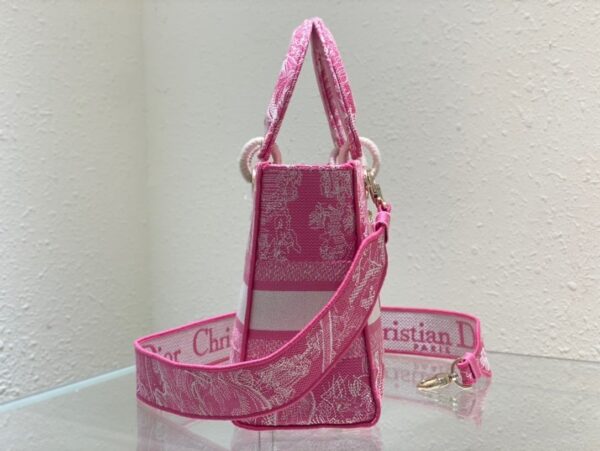 1:1 Replica Christian Dior Medium Lady D-Lite Bag Pink, For Women, Women’s Handbags 24cm/9.5in CD M0565OROC_M956