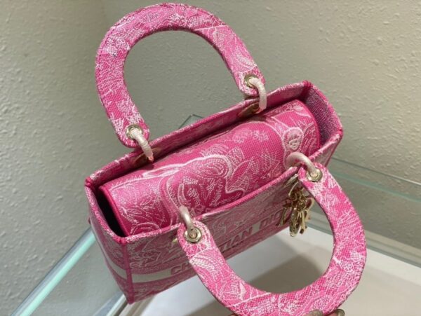 1:1 Replica Christian Dior Medium Lady D-Lite Bag Pink, For Women, Women’s Handbags 24cm/9.5in CD M0565OROC_M956