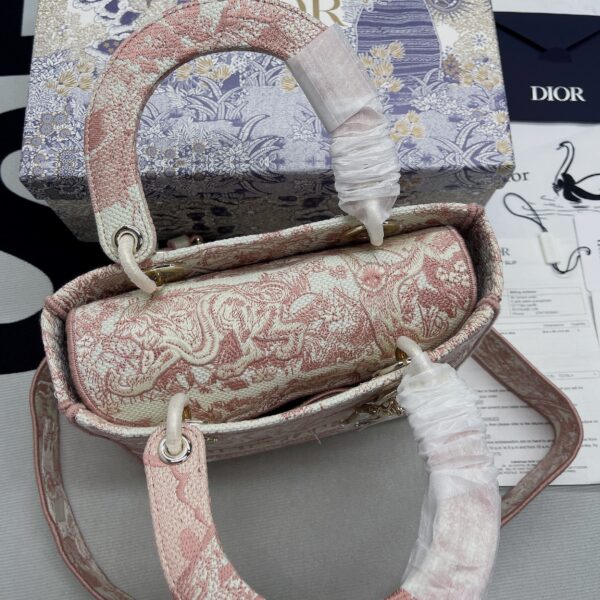 1:1 Replica Christian Dior Medium Lady D-Lite Bag Pink, For Women, Women’s Handbags 24cm/9.5in CD M0565OTDT_M912