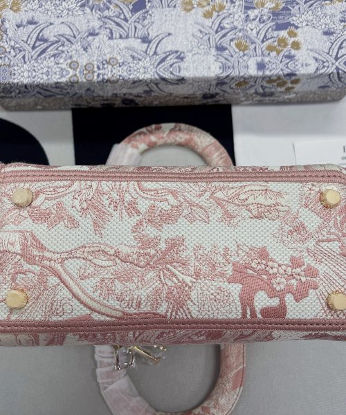 1:1 Replica Christian Dior Medium Lady D-Lite Bag Pink, For Women, Women’s Handbags 24cm/9.5in CD M0565OTDT_M912