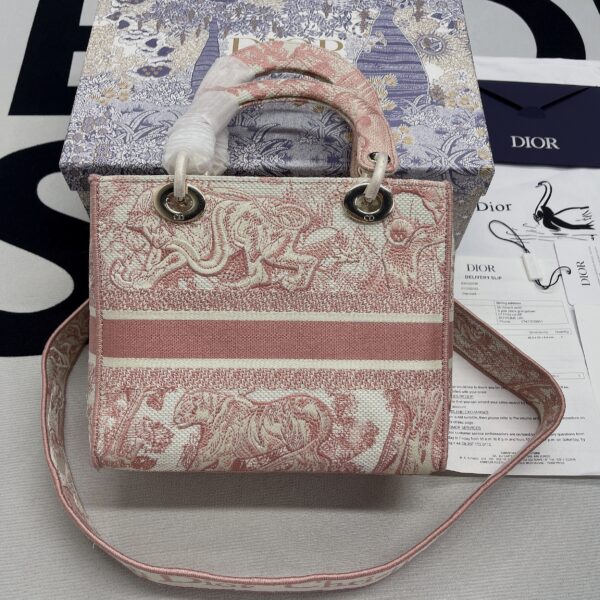 1:1 Replica Christian Dior Medium Lady D-Lite Bag Pink, For Women, Women’s Handbags 24cm/9.5in CD M0565OTDT_M912