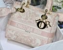 1:1 Replica Christian Dior Medium Lady D-Lite Bag Pink, For Women, Women’s Handbags 24cm/9.5in CD M0565OTDT_M912