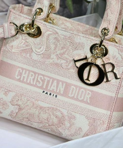 1:1 Replica Christian Dior Medium Lady D-Lite Bag Pink, For Women, Women’s Handbags 24cm/9.5in CD M0565OTDT_M912