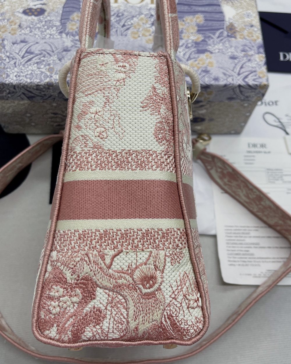 1:1 Replica Christian Dior Medium Lady D-Lite Bag Pink, For Women, Women’s Handbags 24cm/9.5in CD M0565OTDT_M912