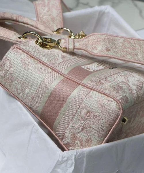 1:1 Replica Christian Dior Medium Lady D-Lite Bag Pink, For Women, Women’s Handbags 24cm/9.5in CD M0565OTDT_M912