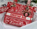 1:1 Replica Christian Dior Medium Lady D-Lite Bag Red, For Women, Women’s Handbags 24cm/9.5in CD
