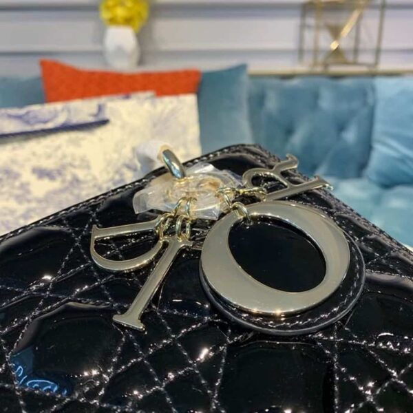1:1 Replica Christian Dior Medium Lady Dior Bag Black Cannage For Women 9.5in/24cm CD M0565ONGE_M900