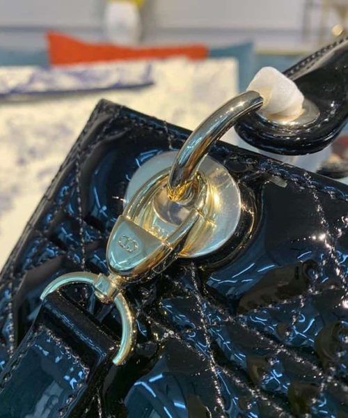 1:1 Replica Christian Dior Medium Lady Dior Bag Black Cannage For Women 9.5in/24cm CD M0565ONGE_M900