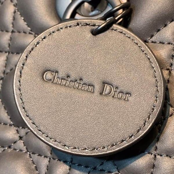 1:1 Replica Christian Dior Medium Lady Dior Bag Matte Hardware Black Ultramatte For Women 9.5in/24cm CD M0565SLOI_M989
