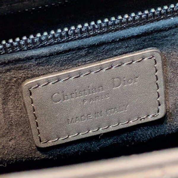 1:1 Replica Christian Dior Medium Lady Dior Bag Matte Hardware Black Ultramatte For Women 9.5in/24cm CD M0565SLOI_M989