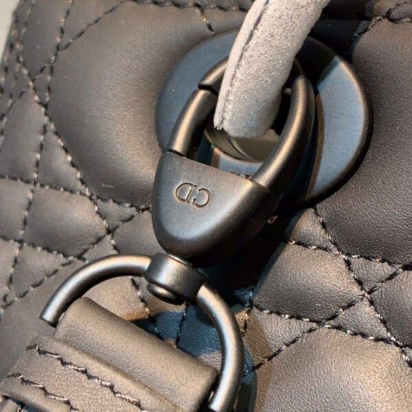 1:1 Replica Christian Dior Medium Lady Dior Bag Matte Hardware Black Ultramatte For Women 9.5in/24cm CD M0565SLOI_M989