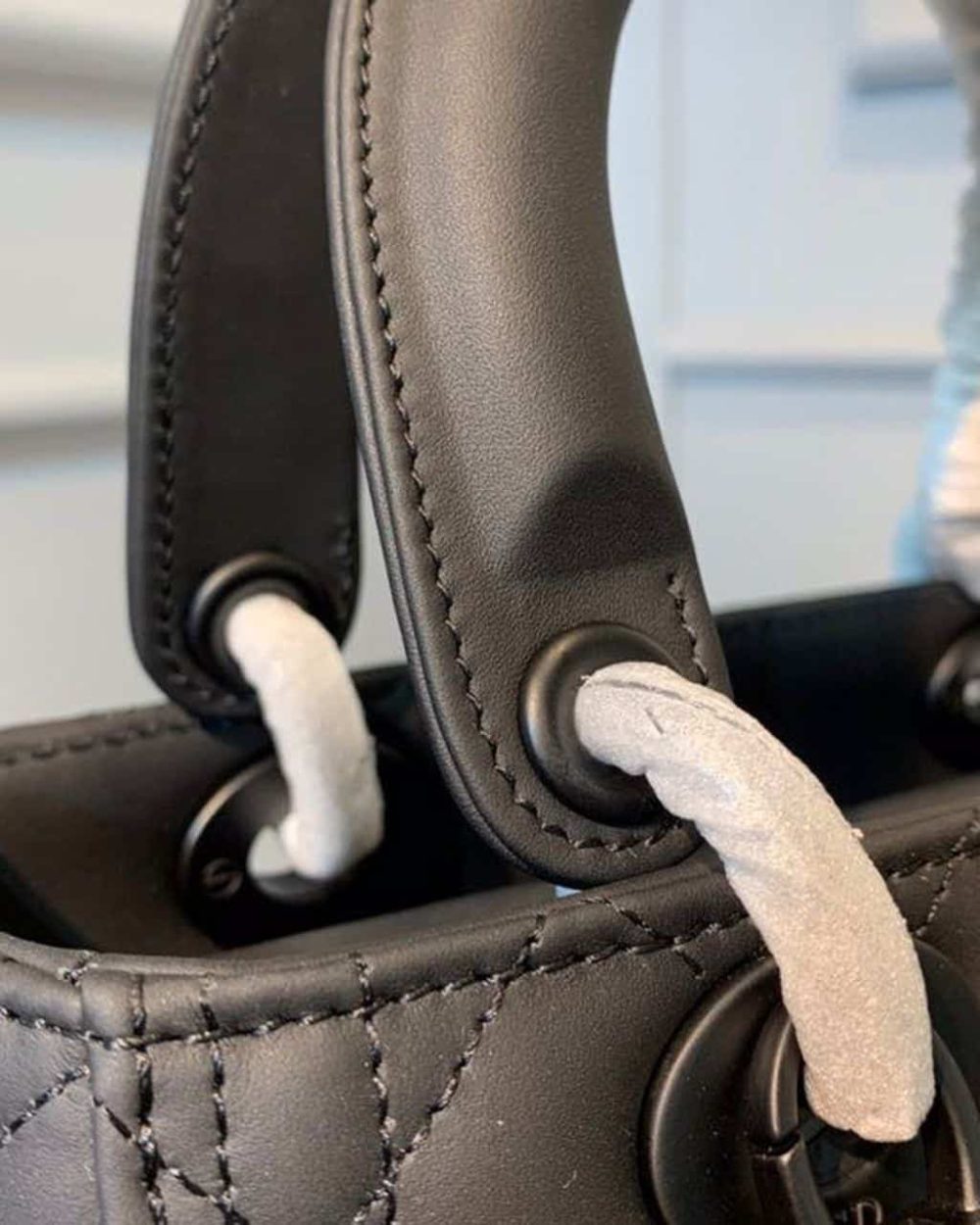 1:1 Replica Christian Dior Medium Lady Dior Bag Matte Hardware Black Ultramatte For Women 9.5in/24cm CD M0565SLOI_M989