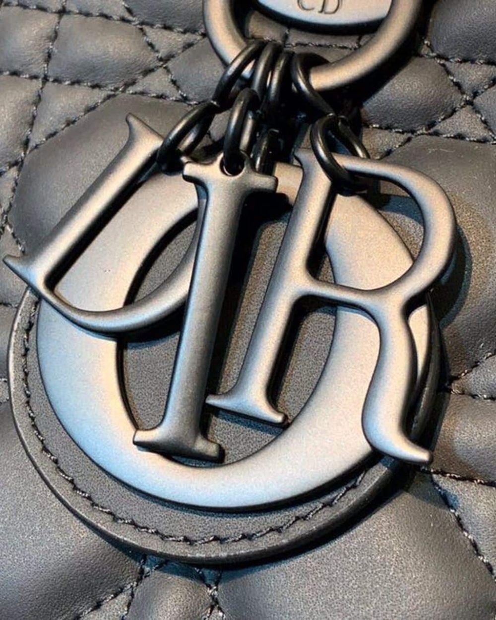 1:1 Replica Christian Dior Medium Lady Dior Bag Matte Hardware Black Ultramatte For Women 9.5in/24cm CD M0565SLOI_M989