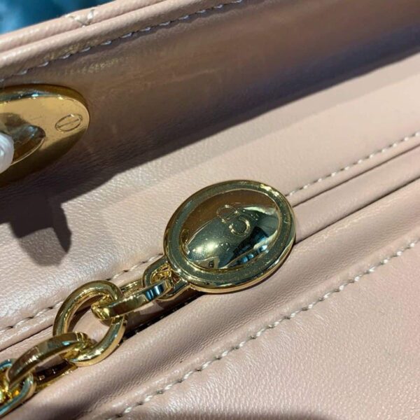 1:1 Replica Christian Dior Medium Lady Dior Bag Rose Des Vents For Women 9.5in/24cm CD
