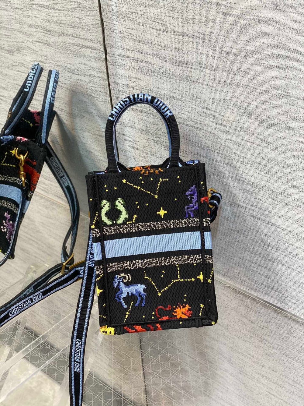 1:1 Replica Christian Dior Mimi Dior Book Tote Phone Bag Black, For Women, Women’s Handbags 7in/18cm CD - Image 2