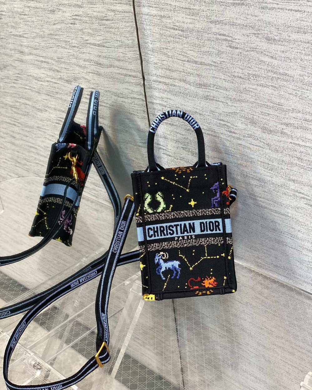 1:1 Replica Christian Dior Mimi Dior Book Tote Phone Bag Black, For Women, Women’s Handbags 7in/18cm CD