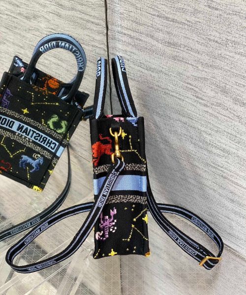 1:1 Replica Christian Dior Mimi Dior Book Tote Phone Bag Black, For Women, Women’s Handbags 7in/18cm CD