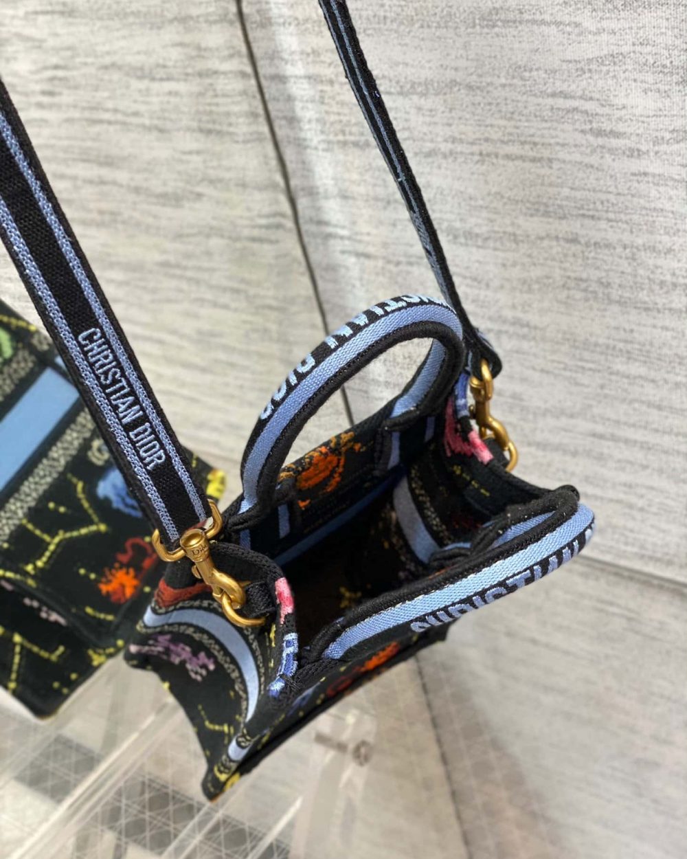 1:1 Replica Christian Dior Mimi Dior Book Tote Phone Bag Black, For Women, Women’s Handbags 7in/18cm CD