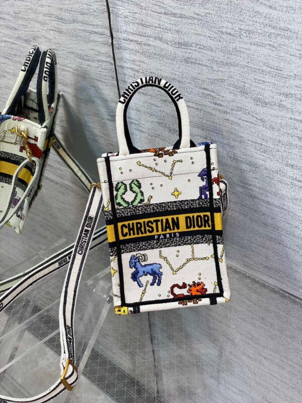1:1 Replica Christian Dior Mimi Dior Book Tote Phone Bag Yellow, For Women, Women’s Handbags 7in/18cm CD S5555CRTY_M930