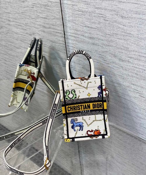 1:1 Replica Christian Dior Mimi Dior Book Tote Phone Bag Yellow, For Women, Women’s Handbags 7in/18cm CD S5555CRTY_M930