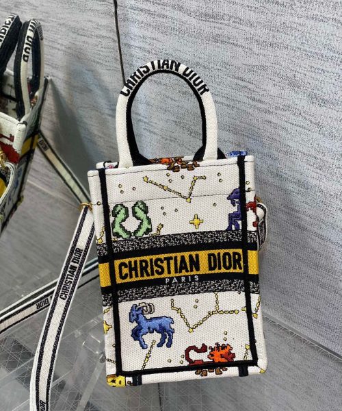 1:1 Replica Christian Dior Mimi Dior Book Tote Phone Bag Yellow, For Women, Women’s Handbags 7in/18cm CD S5555CRTY_M930