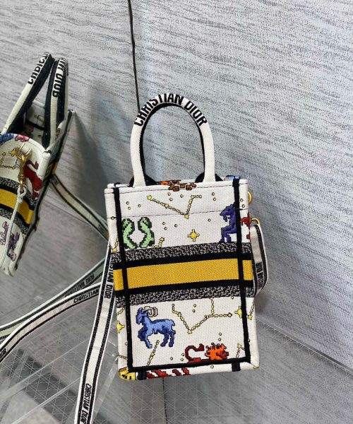 1:1 Replica Christian Dior Mimi Dior Book Tote Phone Bag Yellow, For Women, Women’s Handbags 7in/18cm CD S5555CRTY_M930