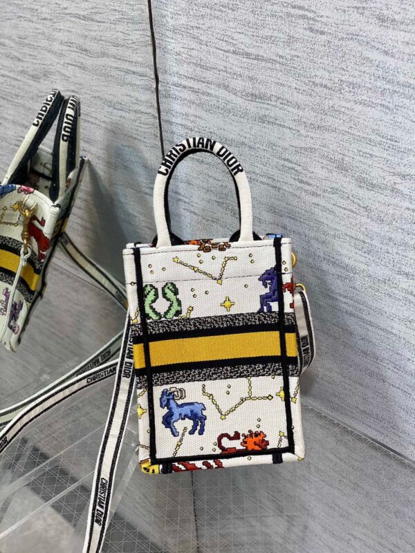 1:1 Replica Christian Dior Mimi Dior Book Tote Phone Bag Yellow, For Women, Women’s Handbags 7in/18cm CD S5555CRTY_M930