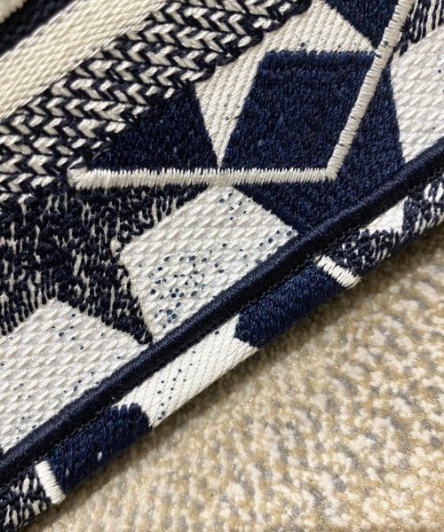 1:1 Replica Christian Dior Mini Book Tote Bag in Dior Étoile Embroidery Dior Bag,  Blue/White, For Women Women’s Handbags, 22.5cm CD