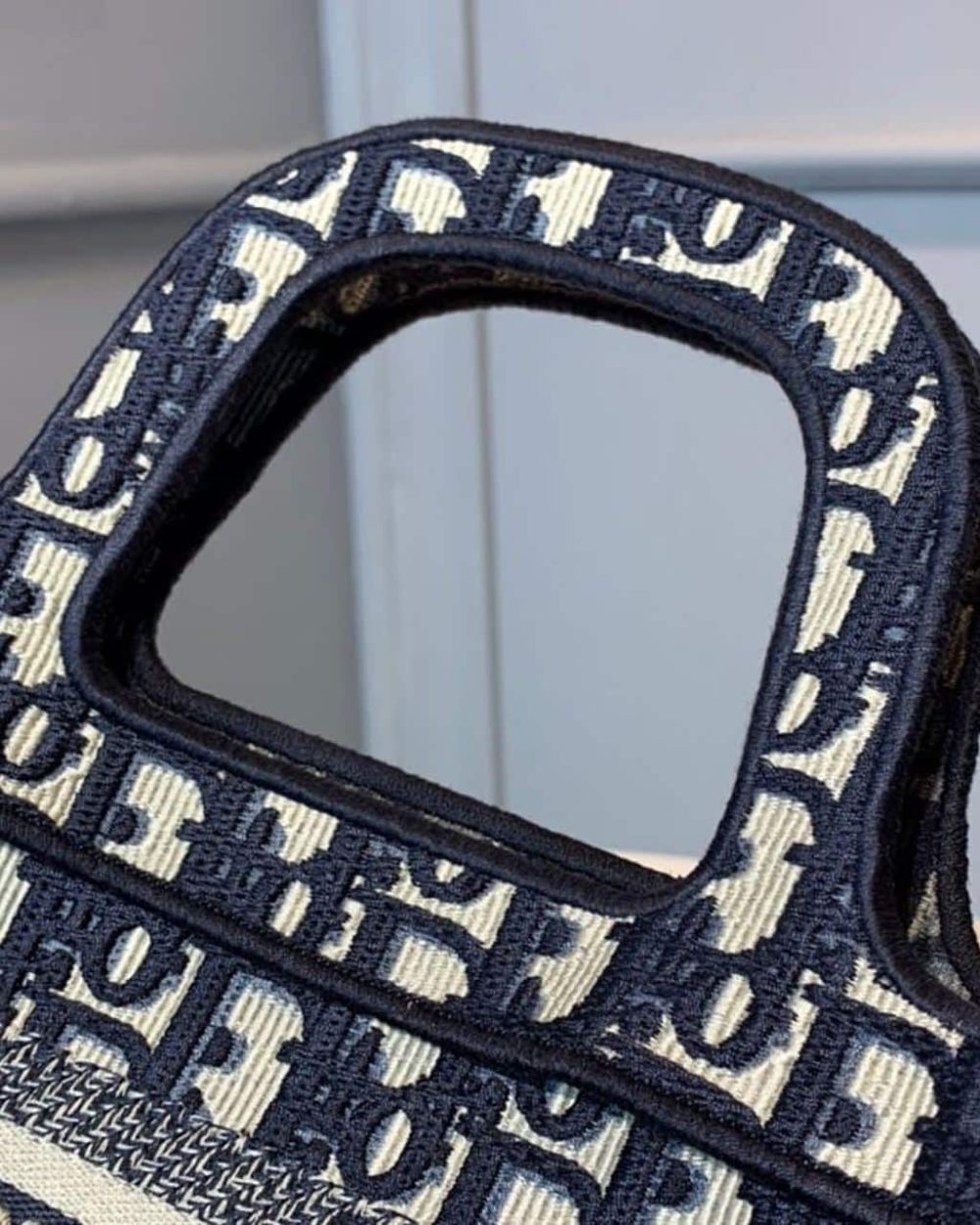 1:1 Replica Christian Dior Mini Dior Book Tote Bag Blue By Maria Grazia Chiuri For Women 9in/23cm CD S5475ZRIW_M928