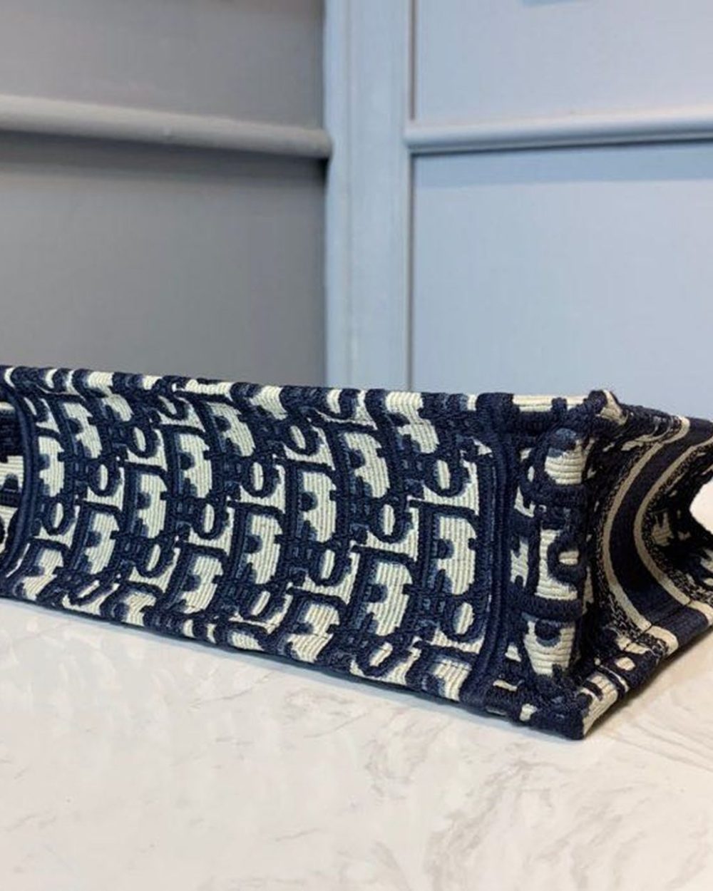 1:1 Replica Christian Dior Mini Dior Book Tote Bag Blue By Maria Grazia Chiuri For Women 9in/23cm CD S5475ZRIW_M928