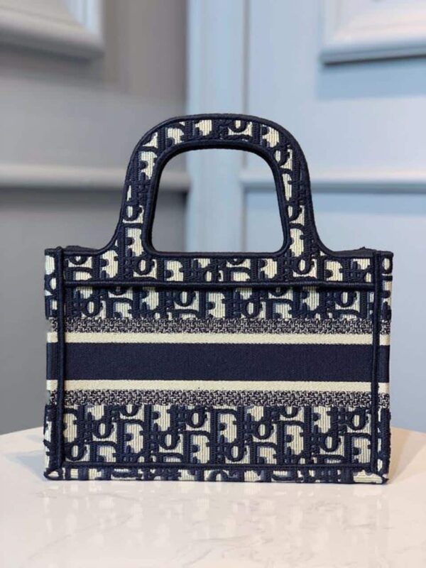 1:1 Replica Christian Dior Mini Dior Book Tote Bag Blue By Maria Grazia Chiuri For Women 9in/23cm CD S5475ZRIW_M928