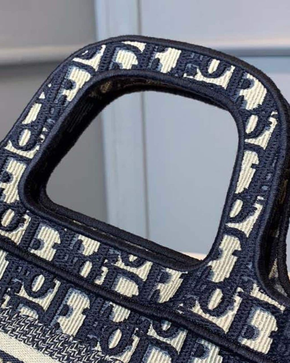 1:1 Replica Christian Dior Mini Dior Book Tote Bag Blue By Maria Grazia Chiuri For Women 9in/23cm CD S5475ZRIW_M928