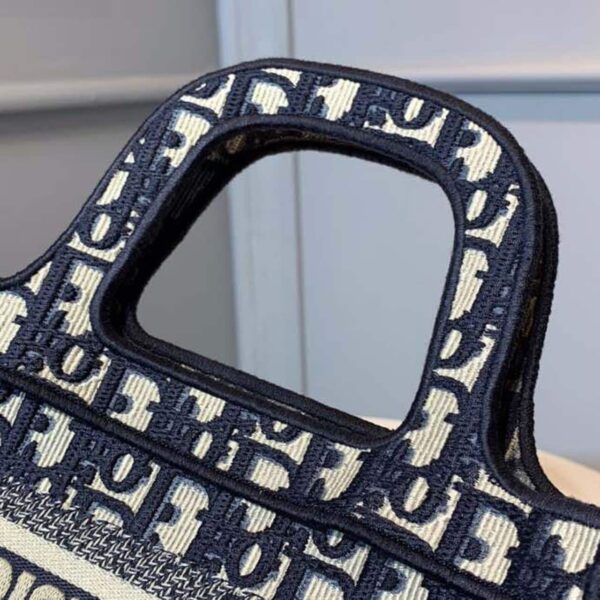 1:1 Replica Christian Dior Mini Dior Book Tote Bag Blue By Maria Grazia Chiuri For Women 9in/23cm CD S5475ZRIW_M928