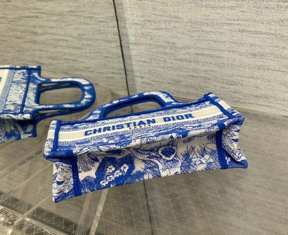 1:1 Replica Christian Dior Mini Dior Book Tote Blue, For Women Women’s Handbags 9in/23cm CD