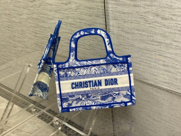 1:1 Replica Christian Dior Mini Dior Book Tote Blue, For Women Women’s Handbags 9in/23cm CD