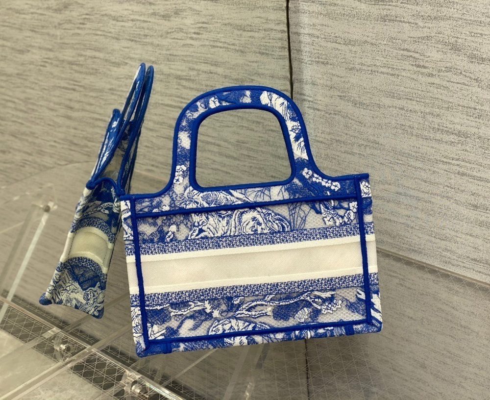 1:1 Replica Christian Dior Mini Dior Book Tote Blue, For Women Women’s Handbags 9in/23cm CD