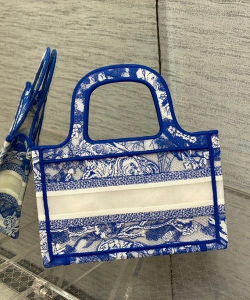 1:1 Replica Christian Dior Mini Dior Book Tote Blue, For Women Women’s Handbags 9in/23cm CD
