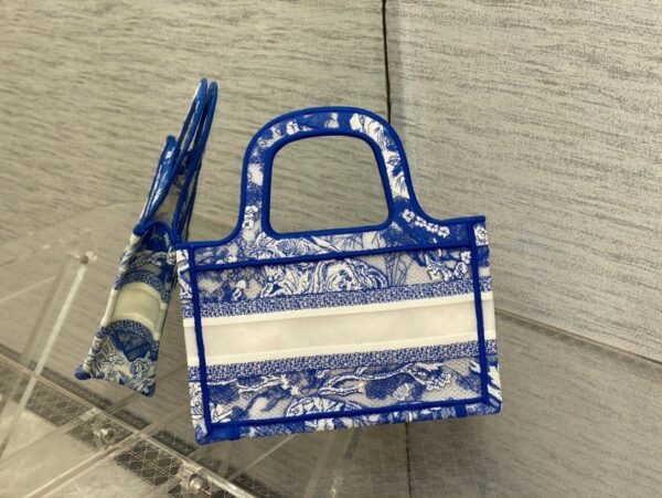 1:1 Replica Christian Dior Mini Dior Book Tote Blue, For Women Women’s Handbags 9in/23cm CD